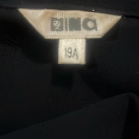 Vtg Black Floral Sequin Boho Glam Artsy Eclectic Party Shirt Jacket Shacket 2X - Picture 8 of 9